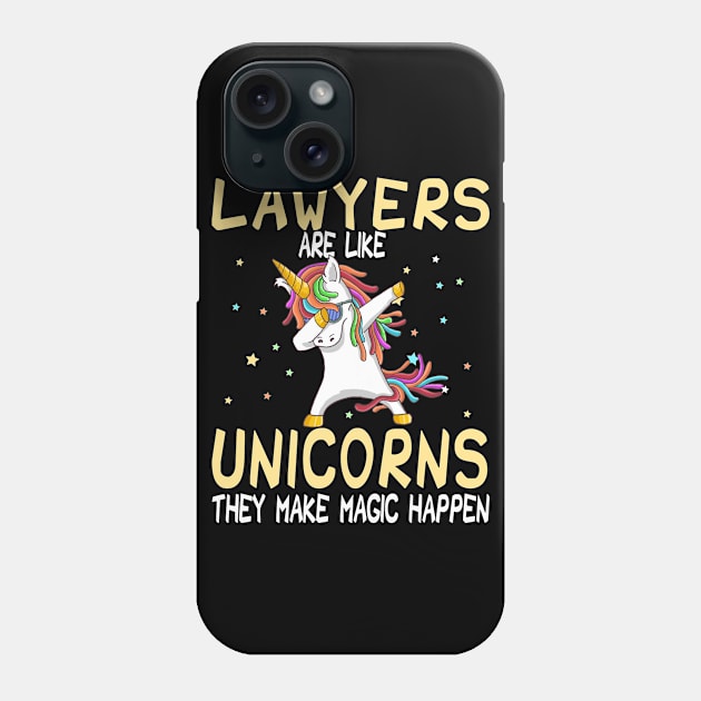 Lawyers Are Like Unicorns They Make Magic Happen Phone Case by followthesoul