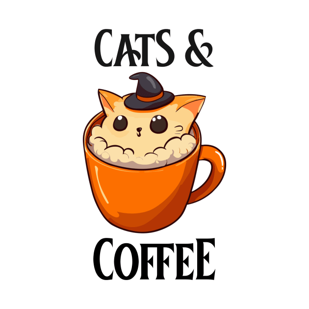 Cats & Coffee | Cat in a Mug by GrinTees