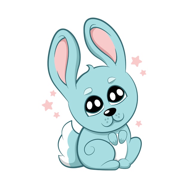 Cute Bunny with stars by BlackOwl