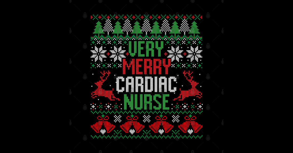 Funny Merry Cardiac Nurse Christmas Cardiac Nurse Christmas Sticker
