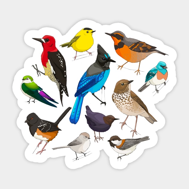 Bird stickers Stock Vector by ©mocoo2003 12138917