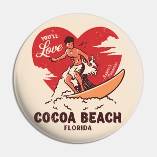 Vintage Surfing You'll Love Cocoa Beach, Florida // Retro Surfer's Paradise Pin