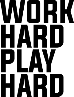 Work Hard Play Hard - Minimalist Magnet