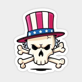 Uncle Sam Skull Magnet