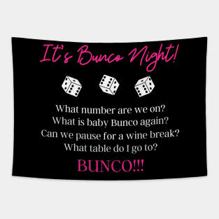 It's Bunco Night Funny Dice Game Night T-Shirt Hoodie Sweatshirt Mask Tapestry