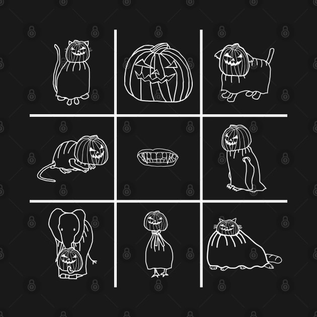 Halloween Horror Cute Animals Pumpkin Costume by ellenhenryart