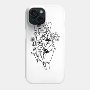 Wildflower Peace Symbol Cottagecore Phone Case