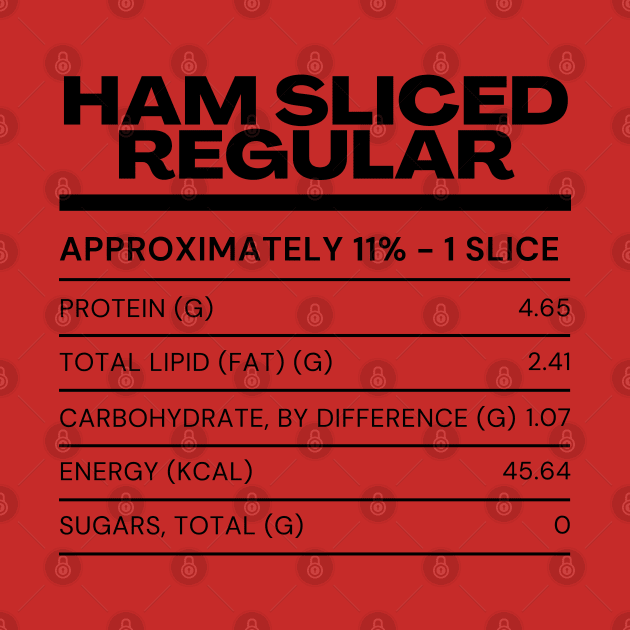 Ham Nutrition Facts Matching Family Thanksgiving Apparel by click2print