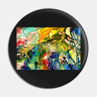 abstract art, blue, green, red, black, dark, Pin