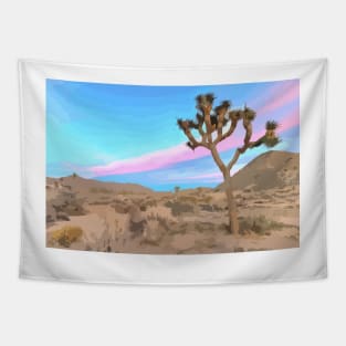 Joshua Tree Vector Painting Tapestry