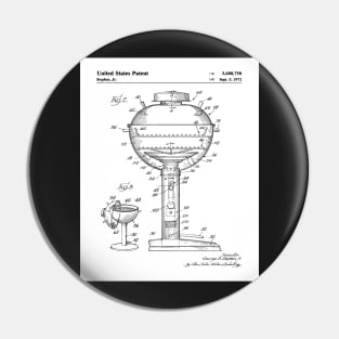 BBQ Grill Patent - Barbecue Chef Kitchen Cooking Art - White Pin