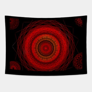 Red Wheel Tapestry