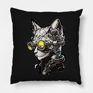 Cyberpunk Cat Pillow