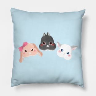 BSC Head Rabbit Horizontal Line | Bunniesmee Pillow