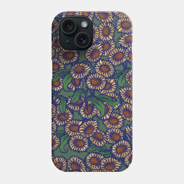 Vintage Sunflowers Phone Case by bubbsnugg