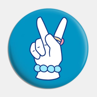 Girl Peace Sign Pin