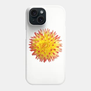 Yellow and Pink Dahlia Flower Phone Case