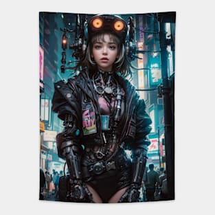 cyberpunk world #2 Tapestry