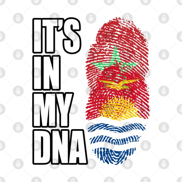 Kiribati And Moroccan Mix DNA Flag Heritage by Just Rep It!!