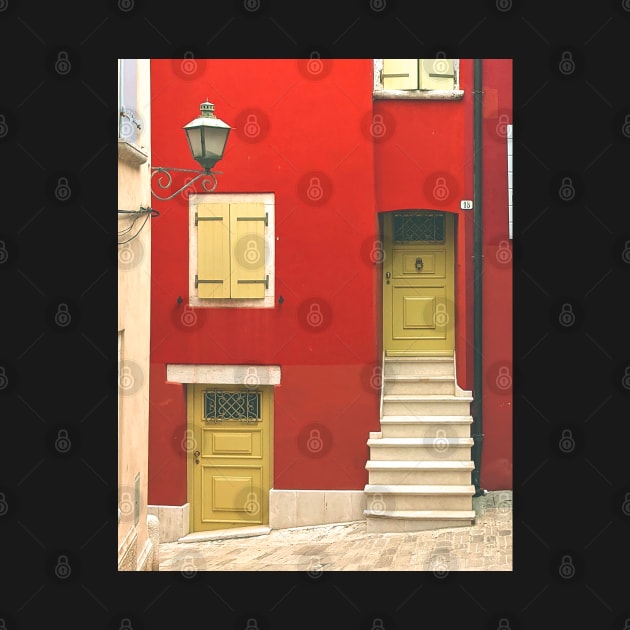 Red Mediterranean Facade by kallyfactory