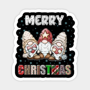 Merry Christmas Gnome Family Funny Xmas Tree Women Men Kids Magnet