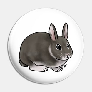 Small Mammal - Rabbit - Black and White Netherland Dwarf Pin