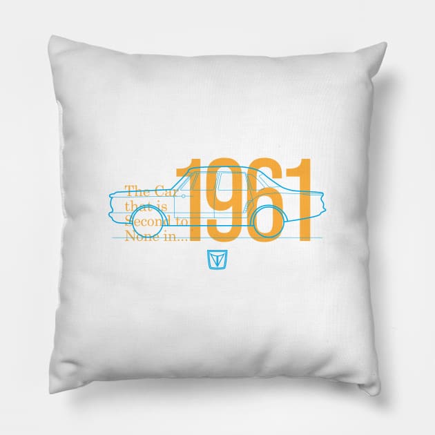 61 Valiant (Sedan) - Second to None Pillow by jepegdesign