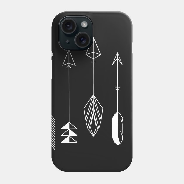 Be Brave Little Arrows (white) Phone Case by staceyromanart