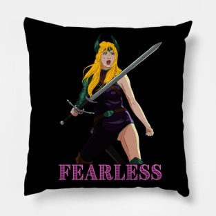 Fearless Warrior (Vector Image) Pillow