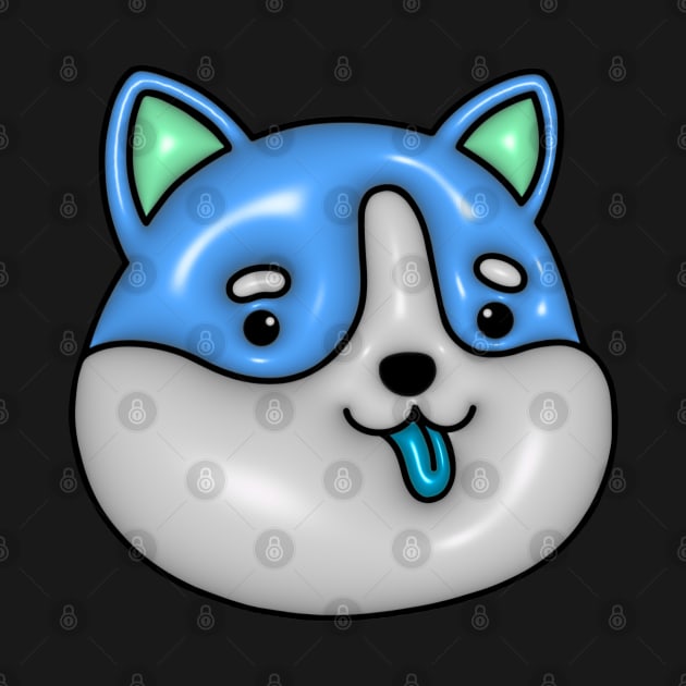 3d Inflated Blue Doge by Doggomuffin 