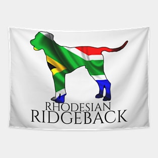 Rhodesian Ridgeback South Africa flag black Tapestry