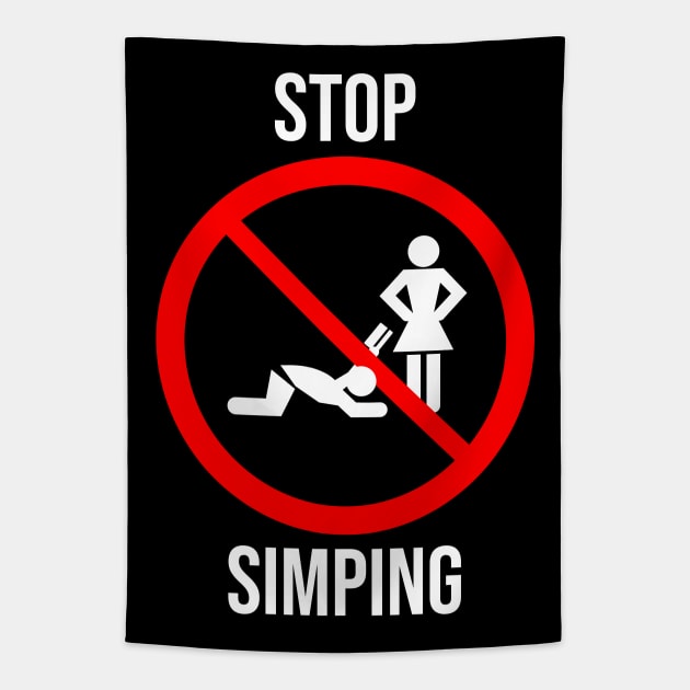 Stop Simping Tapestry by artsylab