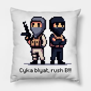 CS:GO Rush B Pixel Art Pillow