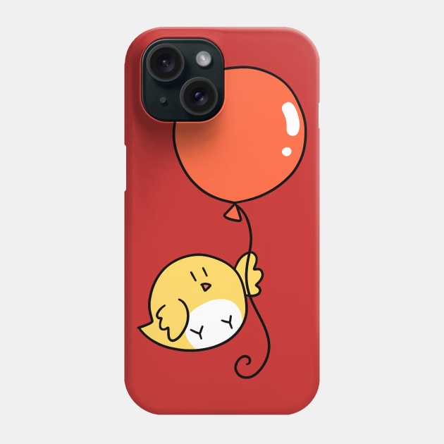 Orange Balloon Yellow Bird Phone Case by saradaboru