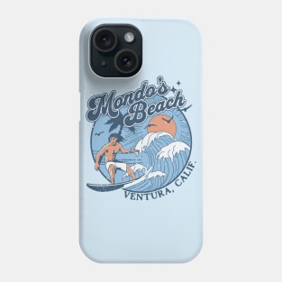 1970s Vintage Surfing Mondo's Beach, California Retro Sunset // Old School Surfer // Surf California Phone Case