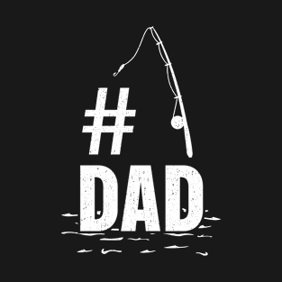 #1 Dad Fisherman Gift For Him T-Shirt