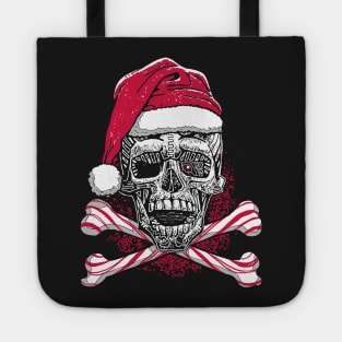 Xmas Candy Cane Skull Candy Cane Tote