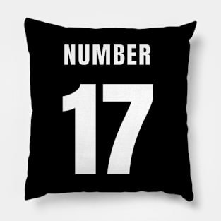 NUMBER 17 FRONT-PRINT Pillow