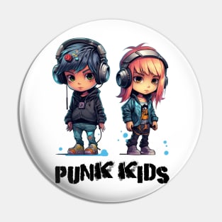 Punk kids Pin