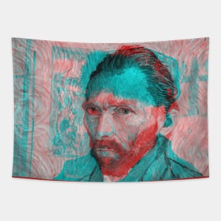 Van Gogh Interactive Red&Blue Filter T-Shirt Tapestry