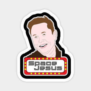 Elon Musk Space Jesus Magnet