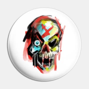 Skull artwork Pin