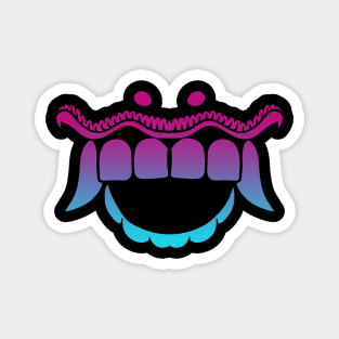 Bali Tiger Mask Teeth Vaporwave Magnet