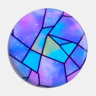 Window to the universe - Stained Glass Abstract Design Pin