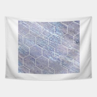 Botanico Porpora - purple marble hexagons Tapestry