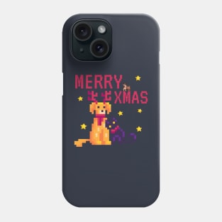 Merry Xmas Christmas Pixel Art Phone Case