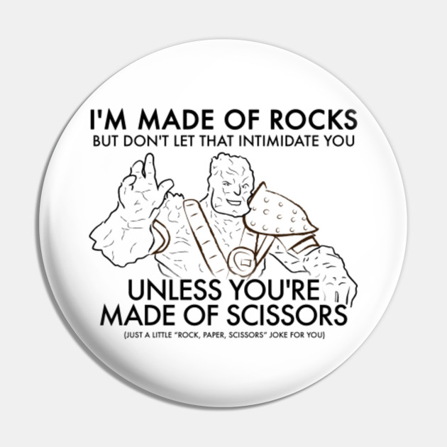Korg Is Made Of Rocks Thor Ragnarok Marvel Pin Teepublic