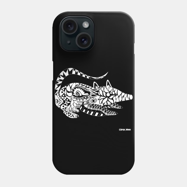 possum in floral tattoo art ecopop Phone Case by jorge_lebeau