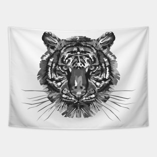 Black and White Tiger Tapestry