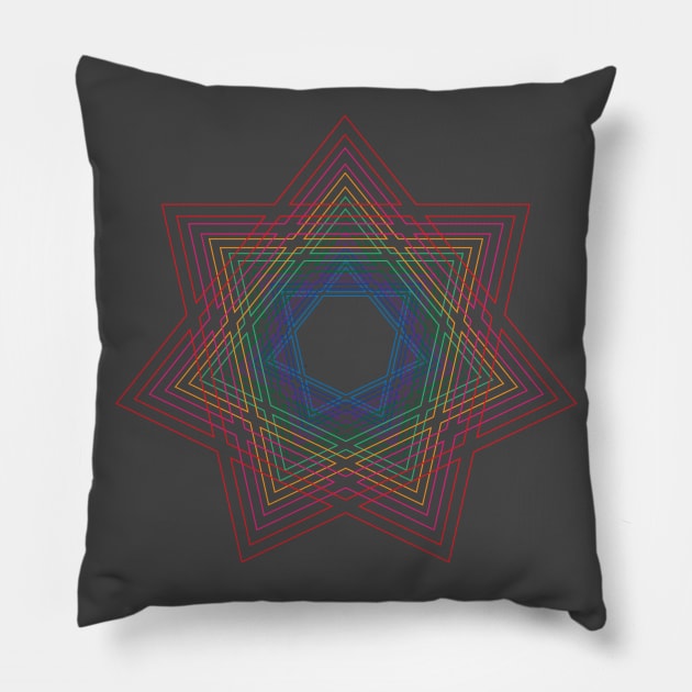 Heptagram III Pillow by Nicklemaster